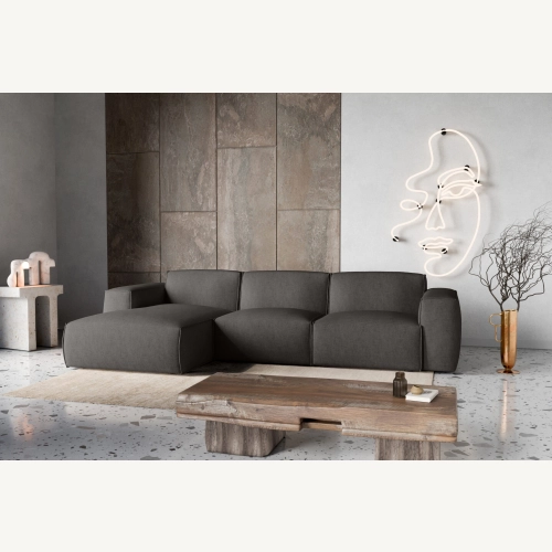 Hudson Nowoczesny narożnik wypoczynkowy z funkcją spania Tkanina Holms 18